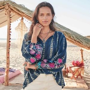 Sundance | Embroidered Joy in Beauty Peasant Top L